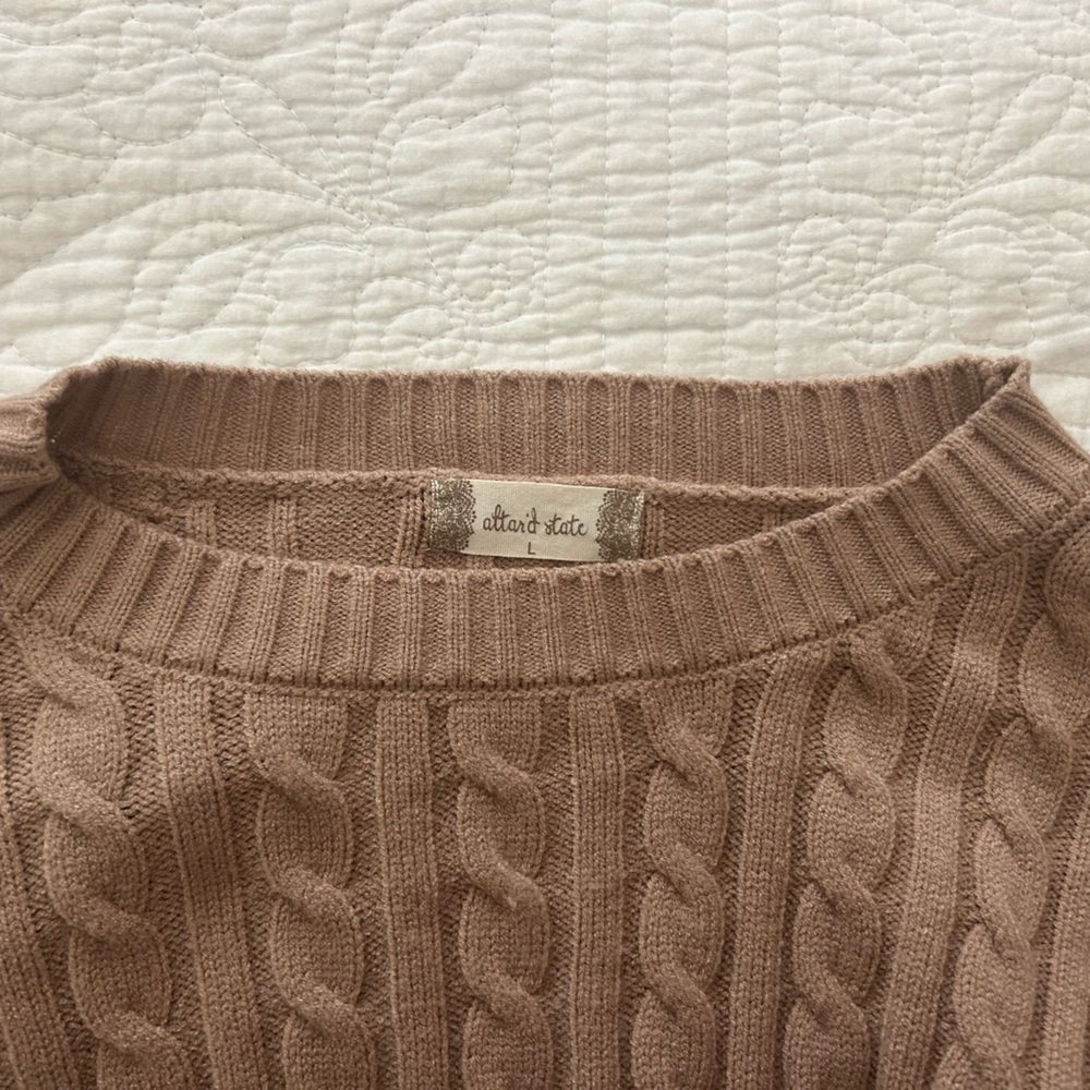 Altar’d State Brown Sweater Cropped